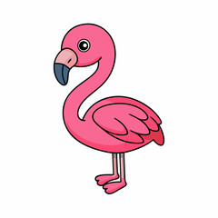 flamingo vector silhouette, Vector black flamingo silhouette, Black silhouette of tropical bird flamingo