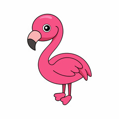 flamingo vector silhouette, Vector black flamingo silhouette, Black silhouette of tropical bird flamingo