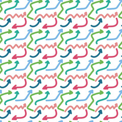 Obraz premium arrow colorful flat seamless pattern 