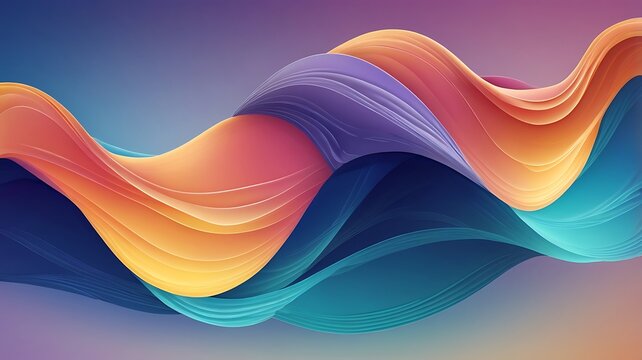 Abstract Fluid Effect with Vibrant Color Gradation Background
