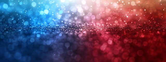 Obraz premium A hazy image featuring a blue, red, and white background, overlaid with a more distinct representation of the rainbow's color spectrum