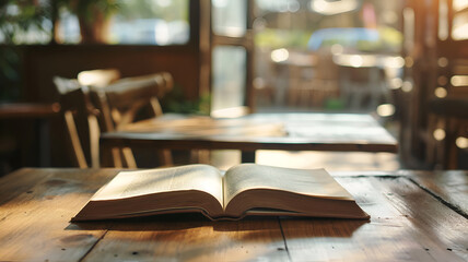 old book in a restaurant