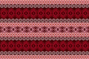 Ethnic retro geometric mandala floral traditional seamless pattern. Oriental textile texture elements decoration modern style design for fabric, wallpaper, background, illustration, embroidery, ornate