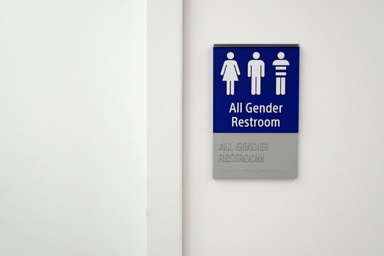 Sign for a gender neutral restroom