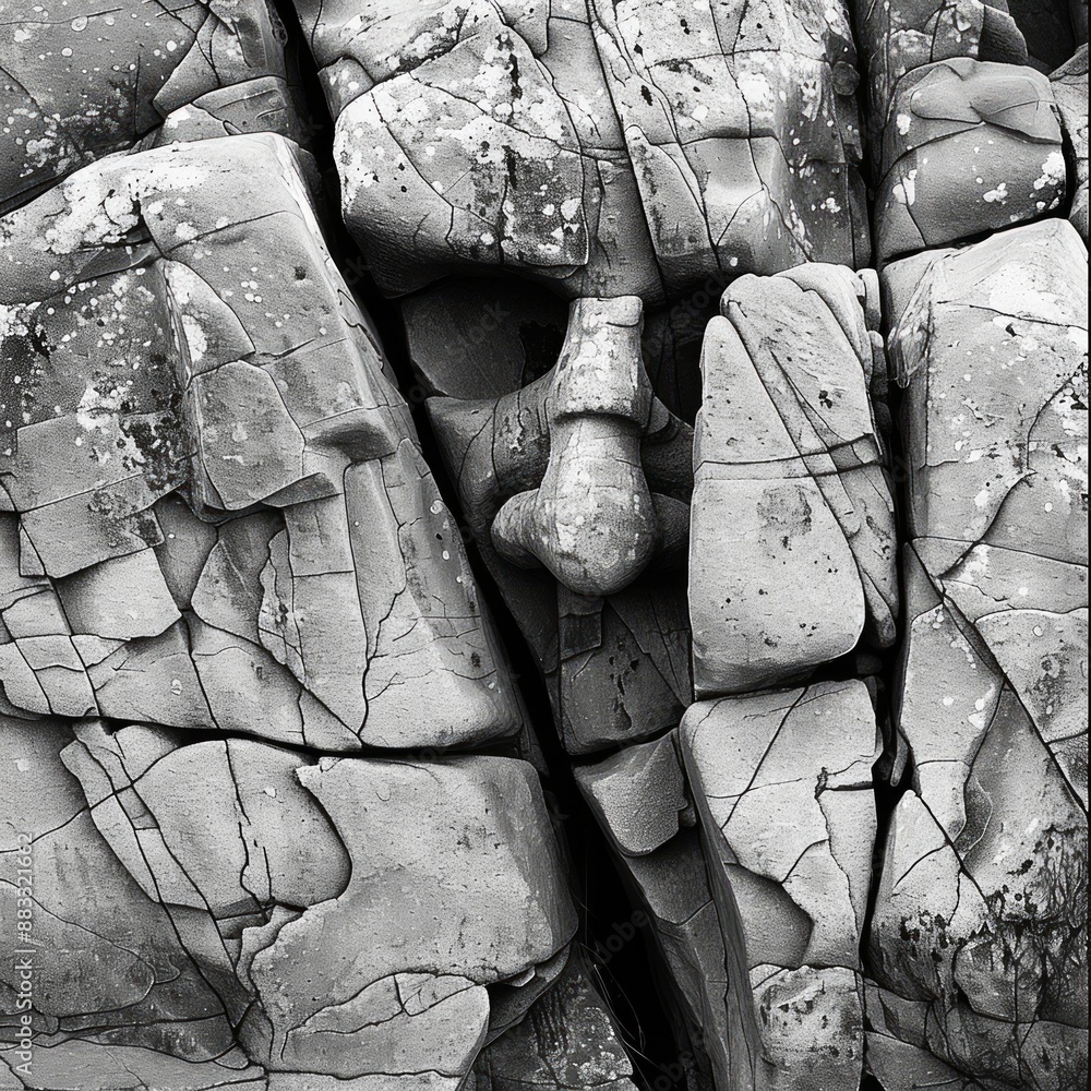 Canvas Prints A rock formation with a face carved into it