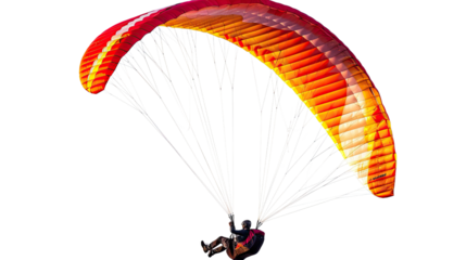 paraglider on transparent background