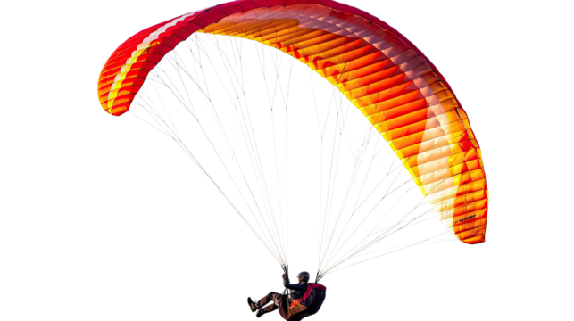 paraglider on transparent background