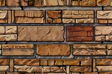 Stone wall brick texture. Seamless pattern. Background of the Sandstone facade. Stone wall brick texture. Background of the Sandstone facade. Seamless pattern.
