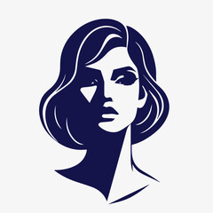 beautiful women face vector icon design