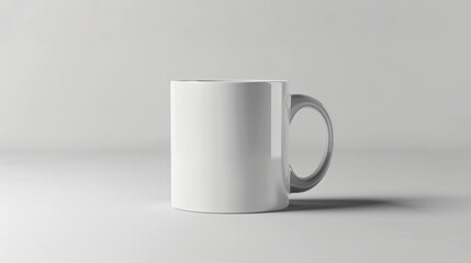 Blank coffee mug, clean background, mockup for the concept 