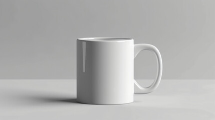 Blank coffee mug, clean background, mockup for the concept 