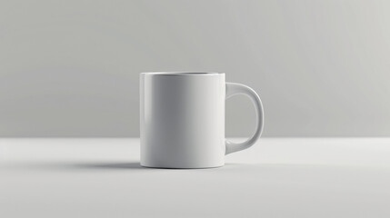Obraz premium Blank coffee mug, clean background, mockup for the concept 