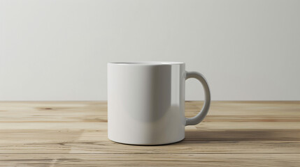 Blank coffee mug, clean background, mockup for the concept 