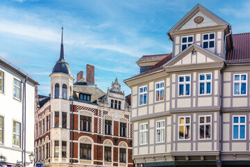 Beautiful architecture from historic  house facade