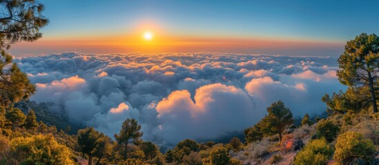 Fototapeta premium Sunset Above the Clouds