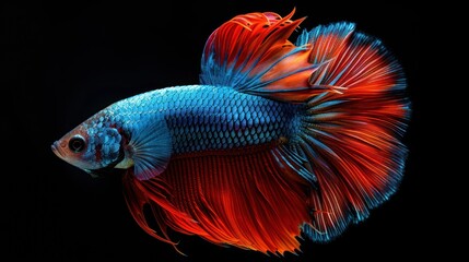 Fototapeta premium Vibrant Siamese Fighting Fish