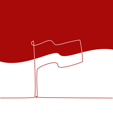 recommend clip art: indonesian flag line art isolated white and red background