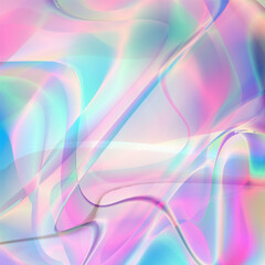 Surreal holo patterns background vector illustration. Iridescent abstract ornament gradient for creative artworks. Rainbow glitter decor