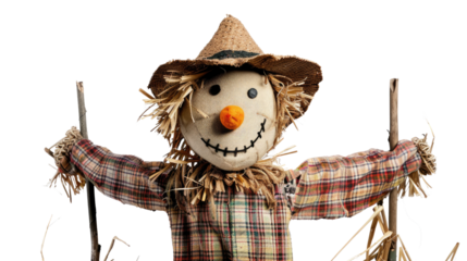 Scarecrow on a transparent background