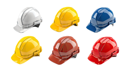 Protective helmet on a transparent background