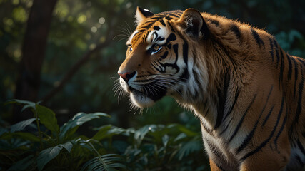 Majestic Tiger Hunting in the Jungle