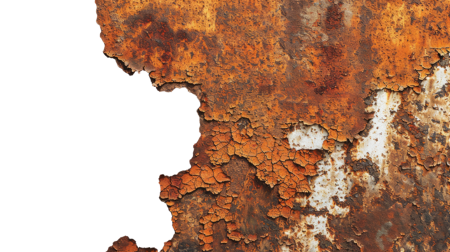 Rusty metal on a transparent background - Powered by Adobe