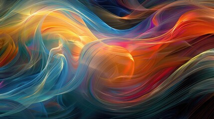 Obraz premium Vibrant swirls of abstract colors in motion