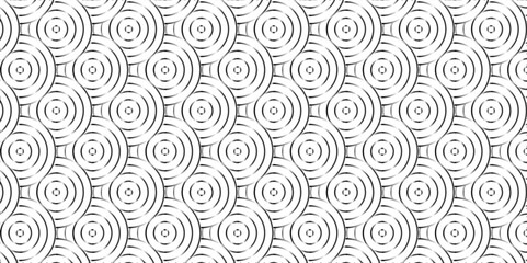 Seamless pattern with circles Vector Overlapping Pattern Minimal diamond geometric waves spiral and abstract circle wave line. white and gray seamless tile stripe geometric create retro.