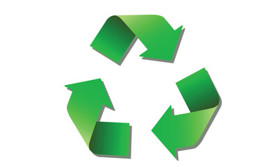 Obraz premium Green recycle symbol