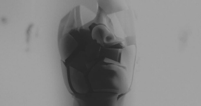 An old android headshell in x-ray