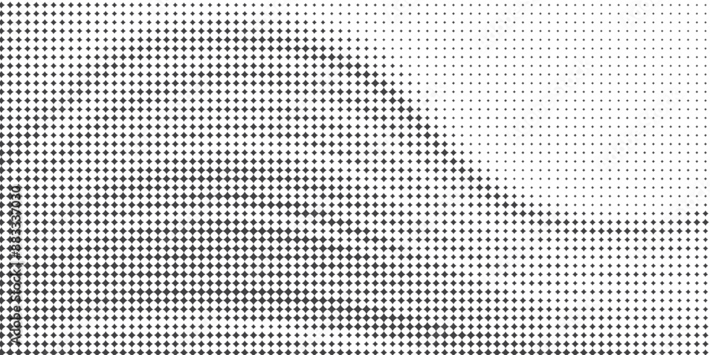 Poster dot halftone background. abstract gradient black dots background. halftone effect. dot seamless hori