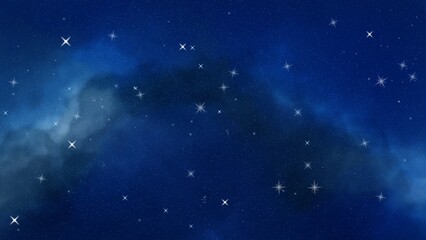Fantasy Starry Nights Sky  background -stars and clouds