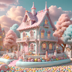 Pastel candy house