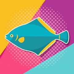 Flatfish in pop art