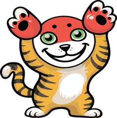 cat head vector art illustration