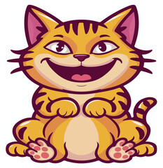 cat head vector art illustration