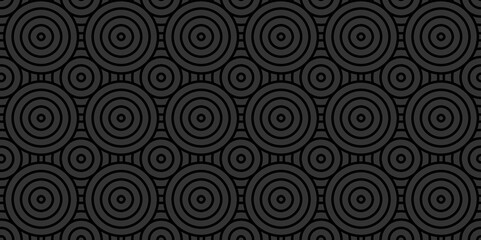 Minimal diamond vector overlapping Pattern geometric wave spiral and abstract circle wave line. dark black seamless tile stripe geometric create retro square line backdrop pattern background.
