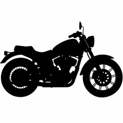 Fototapeta premium Motorcycle Vector Illustration, bikee Vector Art, motorcycle Silhouette, motorcycle isolated on white cartoon Character icon 