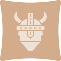 Viking Helmet Glyph Art Box Icon