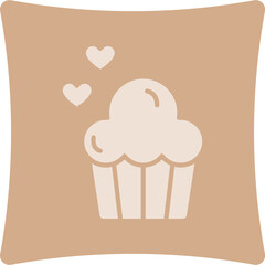 Cupcake Glyph Art Box Icon