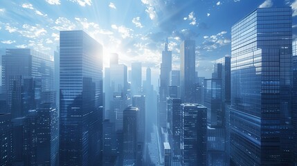 Obraz premium Virtual reality cityscape in digital realm