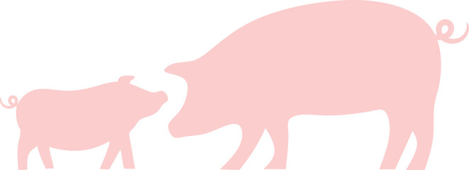 Pigs Silhouette Graphic Design 