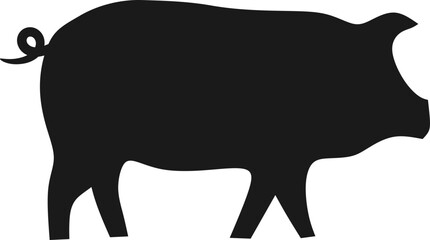 Pig Silhouette Graphic Design 