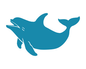 Silhouette of Baby Dolphin jumping