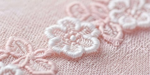 Pink floral lace linen fabric background perfect for cards or certificates. Concept Floral Lace Fabric, Pink Background, Linen Texture, Cards, Certificates