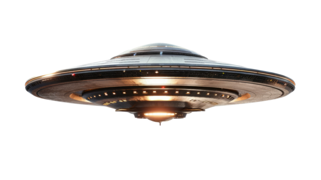UFO on transparent background