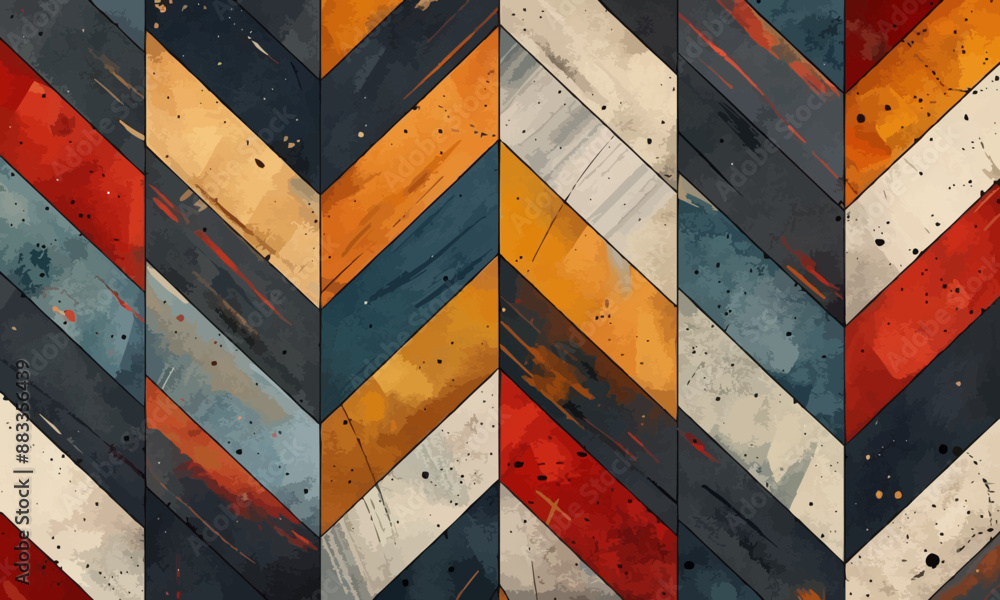 Poster a geometric vector of a chevron pattern.