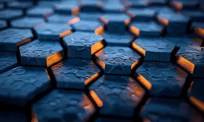 Obraz premium A geometric vector of a hexagon pattern.