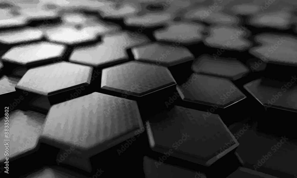 Aufkleber a geometric vector of a hexagonal grid.