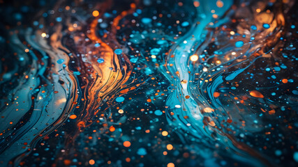 Seamless marble effect surface pattern design for print. Ebru marbling handmade art..  AI generated image, ai